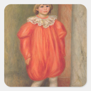 Adesivo Quadrado Pierre um Renoir   Claude Renoir em um traje do