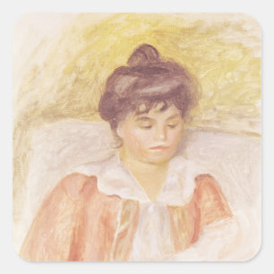 Adesivo Quadrado Pierre um retrato de Renoir da senhora Albert