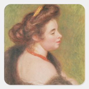 Adesivo Quadrado Pierre um retrato de Renoir da Sra. Maurice
