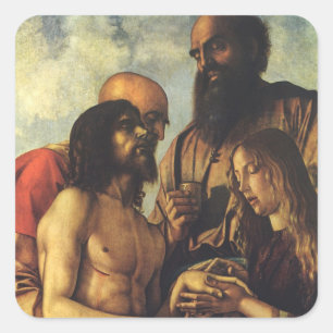 Adesivo Quadrado Pieta de Giovanni Bellini, Arte Fina Renascentista