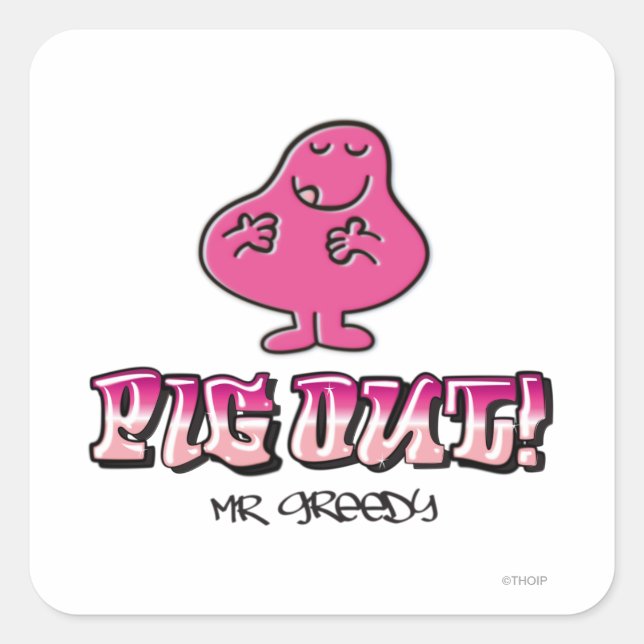 Adesivo Quadrado Pig Out! (Frente)