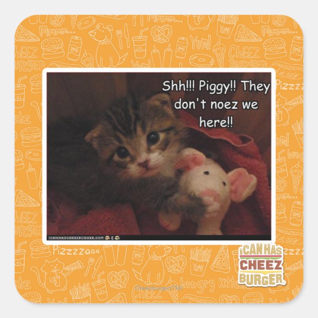 Adesivo Quadrado !! Piggy! (Frente)