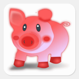 ADESIVO QUADRADO PIGGY PIGLET