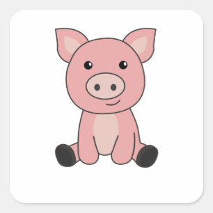 Adesivo Quadrado Piglet Piglet Lama Lama