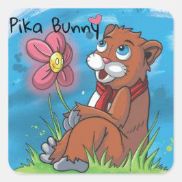 Adesivo Quadrado Pika bunny Stickers