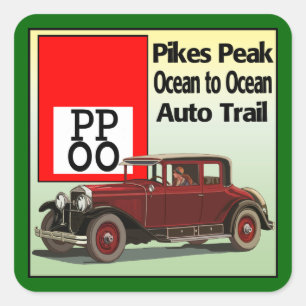Adesivo Quadrado Pikes Pico Oceano a Caminho Automático do Oceano