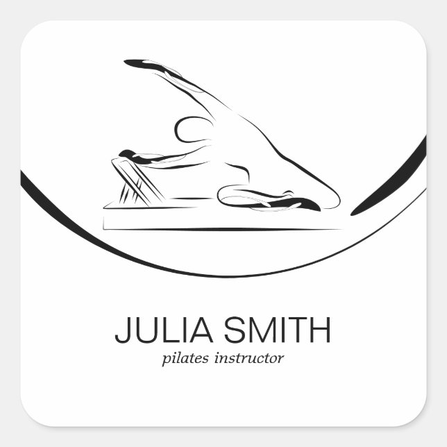 Adesivo Quadrado Pilata a Sereia no reformador (Frente)