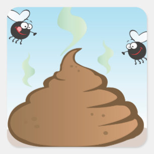 Adesivo Quadrado Pilha Fedorenta De Poop