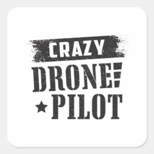 Adesivo Quadrado Piloto de drones quadricópteros Drones FPV Engra