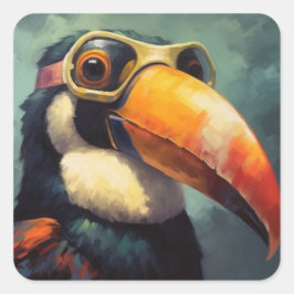 Adesivo Quadrado Piloto Toucan