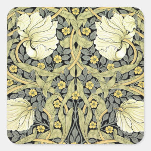 Adesivo Quadrado Pimpernel Yellow Green Floral Patterage Vintage