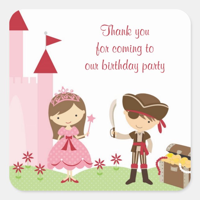 Adesivo Quadrado Pinças de velocidade e princesa (Frente)