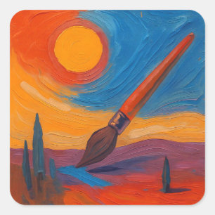 Adesivo Quadrado Pincel dos Sonhos