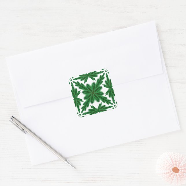Adesivo Quadrado Pine Mandala Stickers (Envelope)
