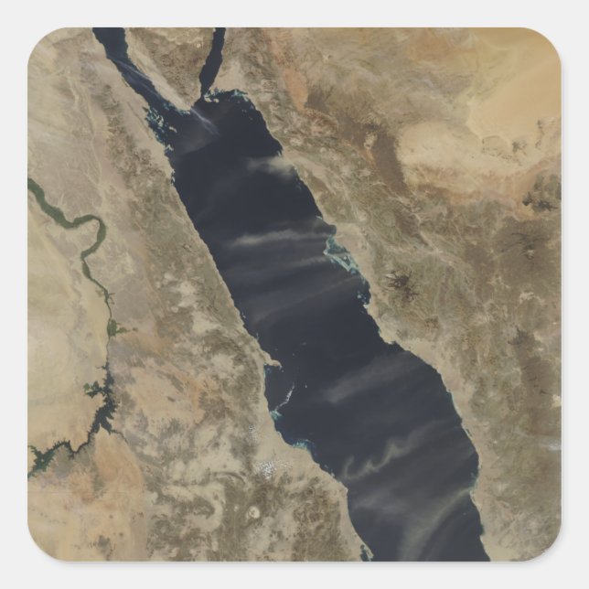 Adesivo Quadrado Pingentes de poeira sobre o mar Vermelho (Frente)