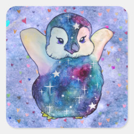 Adesivo Quadrado Pinguim chamado Button