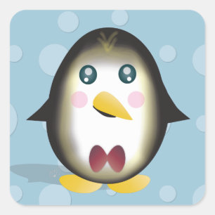 Adesivo Quadrado Pinguim de Chillin