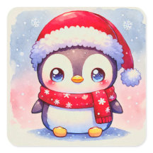Pinguim de Natal bonito