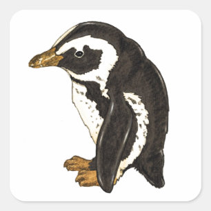 Adesivo Quadrado Pinguim pelo oleiro de Liesel Bendio