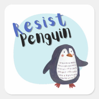 Adesivo Quadrado Pinguim resistente