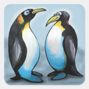 Adesivo Quadrado Pinguins