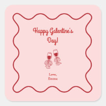 Pink and Red Retro Galentines Day