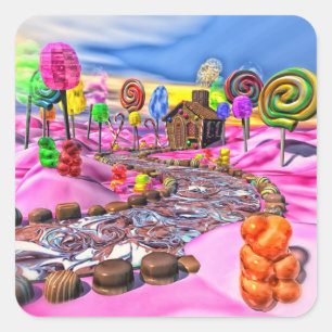Adesivo Quadrado Pink Candyland