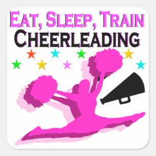 ADESIVO QUADRADO PINK COMER CHEERLEADING DO COMBOIO DE SONO
