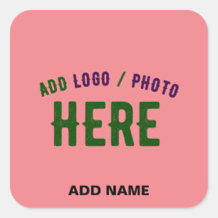 Adesivo Quadrado PINK DE SALMÃO PERSONALIZADO MODERNO DE na moda VE