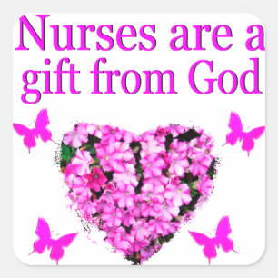 ADESIVO QUADRADO PINK FLORTIAN NURSE DESIGN