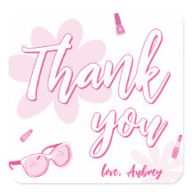 Pink Malibu Venha Besties Aniversário Obrigado