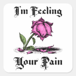 Adesivo Quadrado Pink Rose in Despair