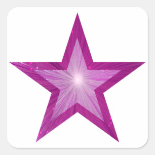 Adesivo Quadrado Pink Star: branco