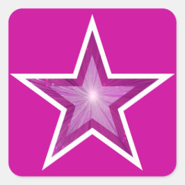 Adesivo Quadrado Pink Star quadrado rosa