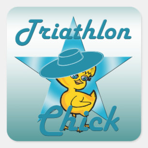 Adesivo Quadrado Pintinho #7 do Triathlon