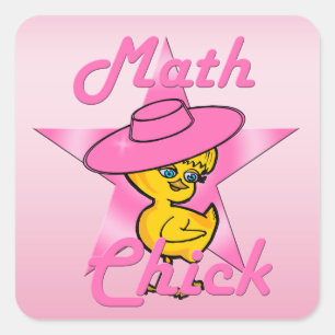 Adesivo Quadrado Pintinho 8 de matemática