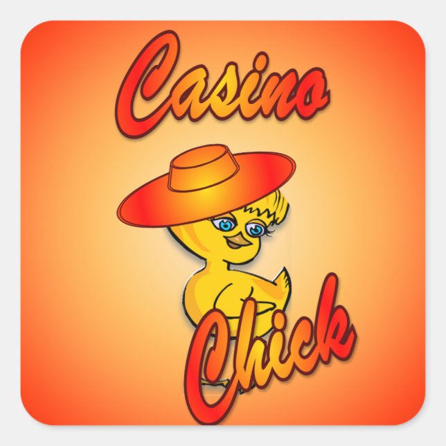 Adesivo Quadrado Pintinho Casino nº 5 (Frente)