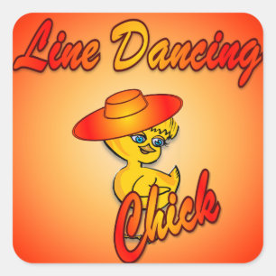 Adesivo Quadrado Pintinho de dança de linha nº 5