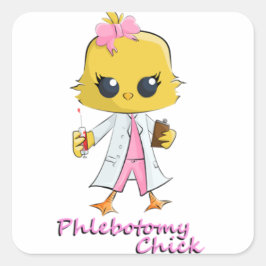 Adesivo Quadrado Pintinho Phlebotomy