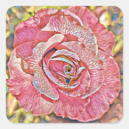 Adesivo Quadrado Pintor aquoso rosa-rosa-rosa