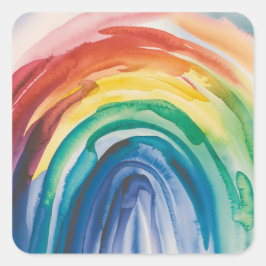 Adesivo Quadrado Pintura arco-íris