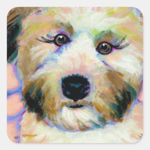Adesivo Quadrado Pintura colorida da arte do divertimento adorável