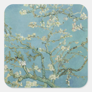 Adesivo Quadrado Pintura de Almond Blossoms por Van Gogh