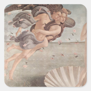Adesivo Quadrado Pintura do renascimento de Botticelli