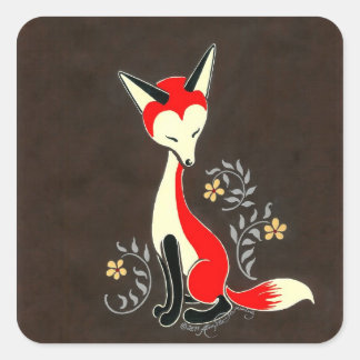 Adesivo Quadrado Pintura em Fox, Artsy Moderno e Bonita