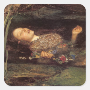 Adesivo Quadrado Pintura em Ophelia de arte