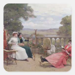 Adesivo Quadrado Pintura no terraço