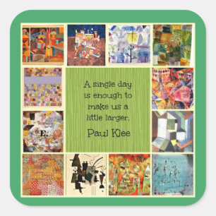 Adesivo Quadrado pinturas e citação de Paul Klee,