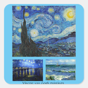 Adesivo Quadrado Pinturas famosas de Vincent van Gogh