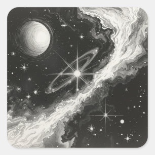 Adesivo Quadrado Pinturas para Amantes do Espaço